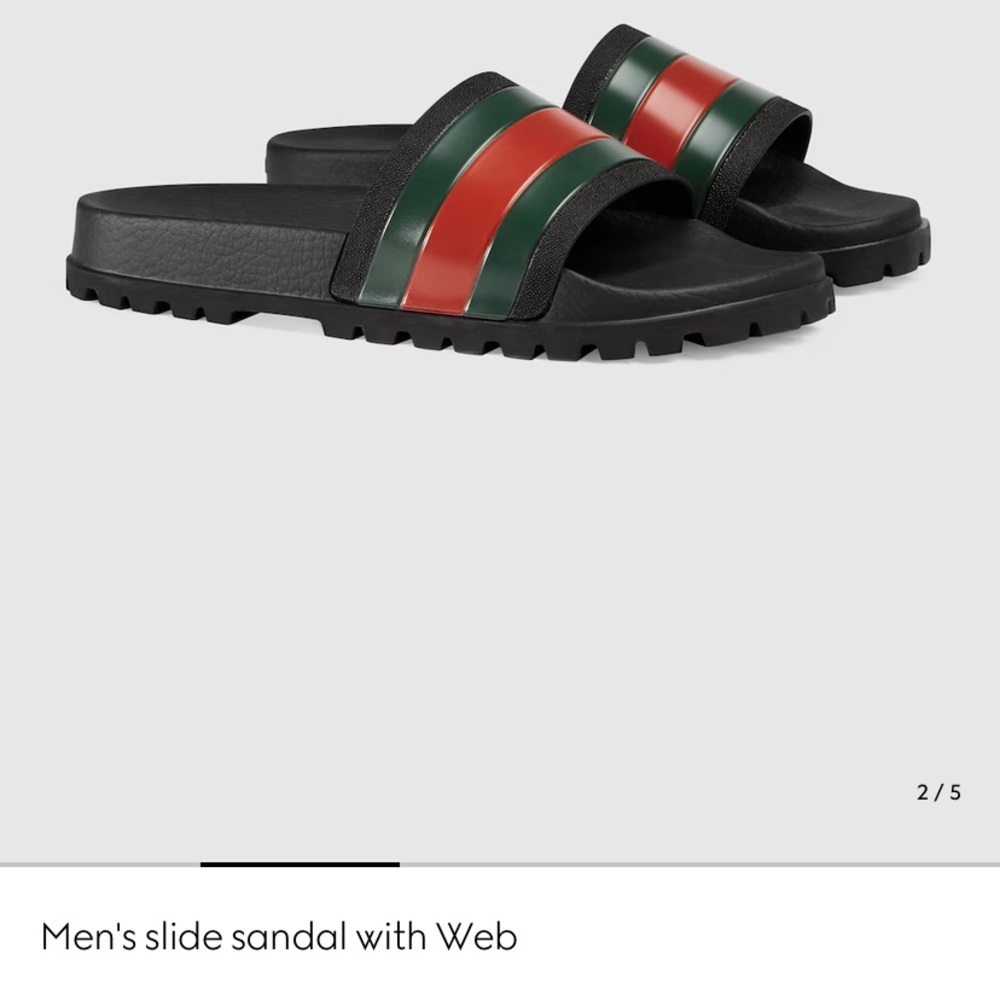 Gucci Black Sandals Sleek Minimalist Design